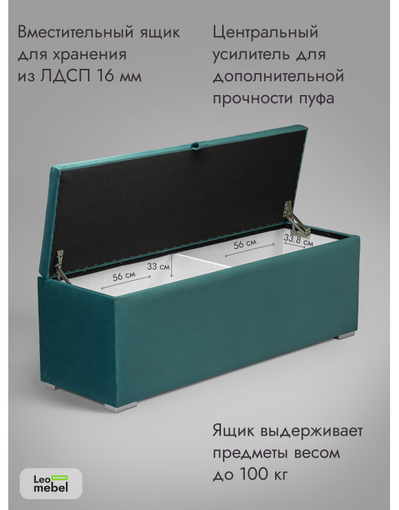 Пуфик Ричмонд-119 (бирюзовый)