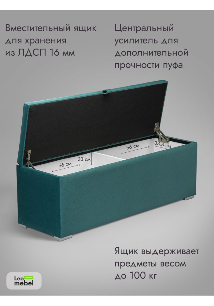 Пуфик Ричмонд-119 (бирюзовый)
