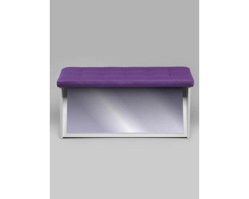 Банкетка ПВЗ-900 с зеркалом Кожа (фиолетовый)