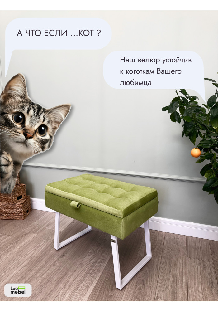 Банкетка Рио-60 (салатовый/белый)